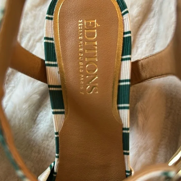 NIB | Sezane Editions ‘Carmela’ High Sandals Green Str… - Picture 9 of 12